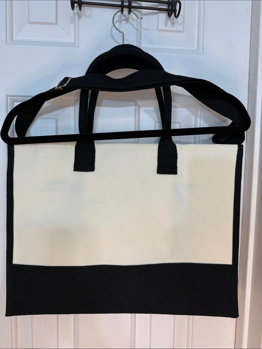 New Black & Cream Canvas Tote Bag for Doctor PhD Graduates Men or Women - Picture 2 of 9